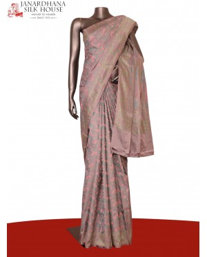 Exquisite Handloom Jamawar Tan..