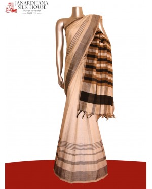 Handloom Pure Tussar Silk Sare..