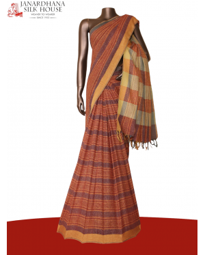 Handloom Pure Tussar Silk Sare..