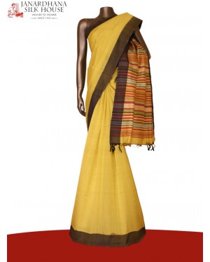Handloom Pure Tussar Silk Sare..