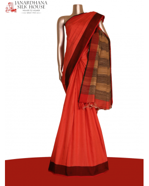 Handloom Pure Tussar Silk Sare..