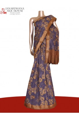 Exclusive Floral Finest Quality Pure Printed Silk Saree