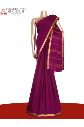 Traditional Pure Mysore Crepe Silk Saree