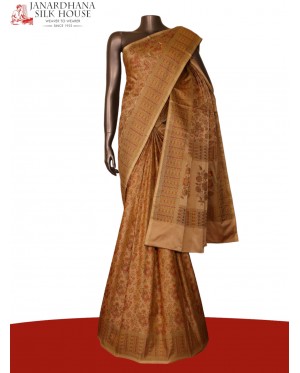 Exquisite Handloom Jamawar Tan..