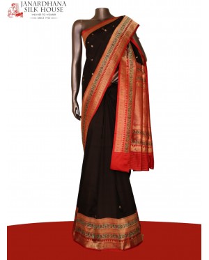 Designer Black Banarasi Silk S..