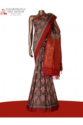 Handloom Exclusive Ikat Soft Silk Saree