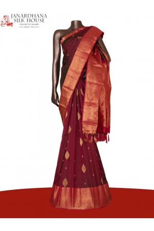 Traditional Contrast Wedding South Silk Saree