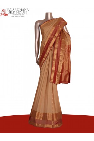 Traditional Contrast Wedding South Silk Saree
