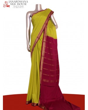 Pure Contrast Mysore Crepe Sil..