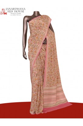 Floral  Pure Crepe Silk Saree..