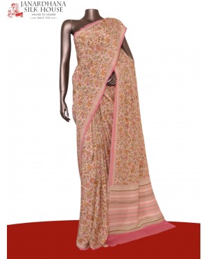 Floral  Pure Crepe Silk Saree..