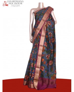 Floral Pure Printed Silk Saree..