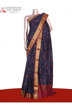 Floral Pure Printed Silk Saree..