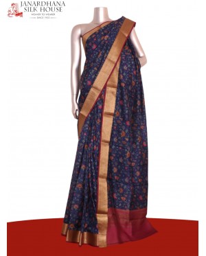 Floral Pure Printed Silk Saree..
