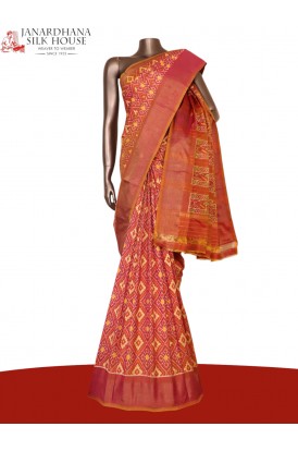 Pure Handloom Patola Ikat Silk Saree
