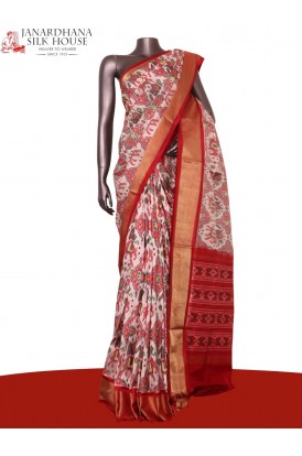 Pure Handloom Patola Ikat Silk Saree