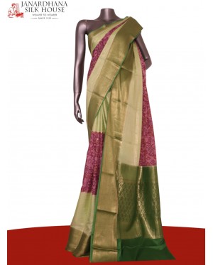 Pure Contrast Mysore Crepe Sil..
