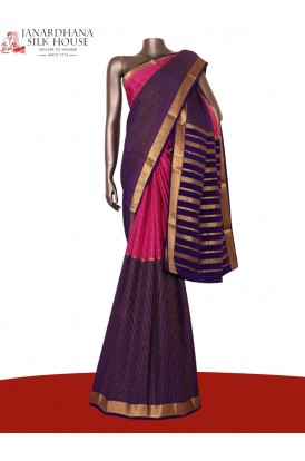 Pure Contrast Mysore Crepe Sil..