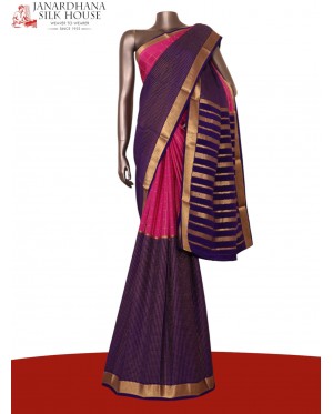 Pure Contrast Mysore Crepe Sil..