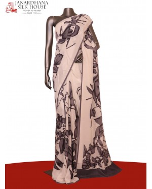 Floral  Pure Crepe Silk Saree..