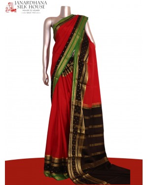 Pure Contrast Mysore Crepe Sil..
