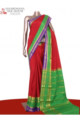 Pure Contrast Mysore Crepe Sil..
