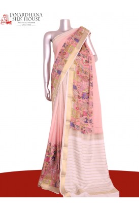 Pure Contrast Mysore Crepe Sil..