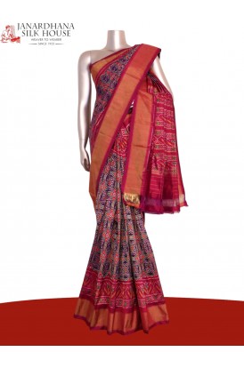 Pure Handloom Patola Ikat Silk..