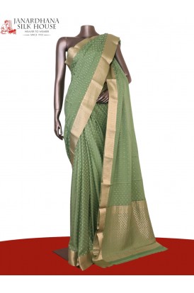 Pure Jacquard Butta Mysore Cre..