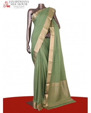 Pure Jacquard Butta Mysore Cre..