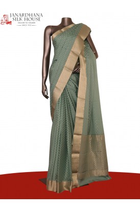 Pure Jacquard Butta Mysore Cre..