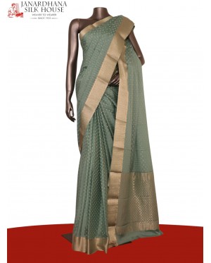 Pure Jacquard Butta Mysore Cre..