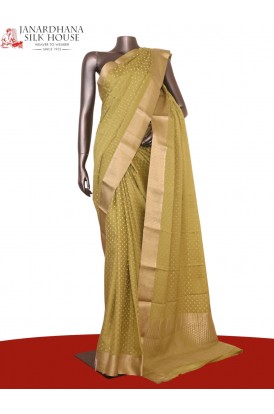 Pure Jacquard Butta Mysore Cre..