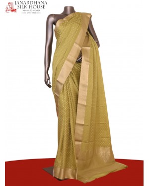Pure Jacquard Butta Mysore Cre..
