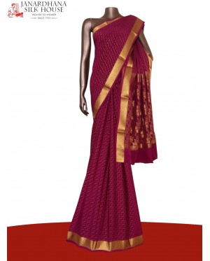 Pure Mysore Crepe Silk Saree..