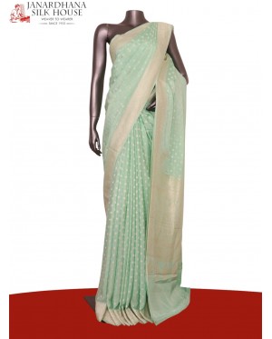 Pure Handloom Zari Butta Banar..