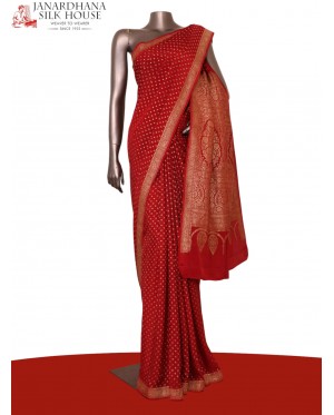 Pure Handloom Zari Butta Banar..