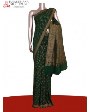 Pure Handloom Zari Butta Banar..