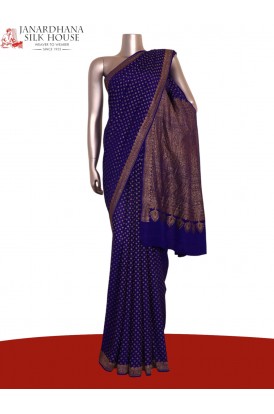 Pure Handloom Zari Butta Banar..