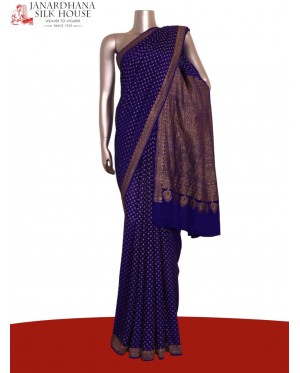 Pure Handloom Zari Butta Banar..