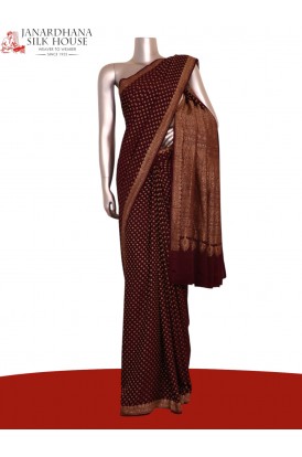 Pure Handloom Zari Butta Banar..