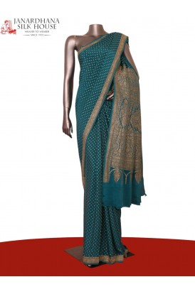 Pure Handloom Zari Butta Banar..