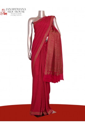 Pure Handloom Zari Butta Banar..
