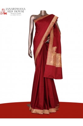 Satin Banarasi Pure Silk Saree..