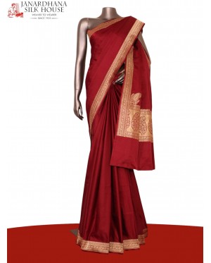 Satin Banarasi Pure Silk Saree..