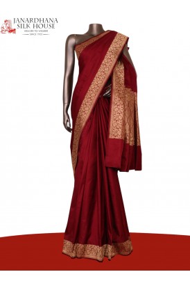 Satin Banarasi Pure Silk Saree..