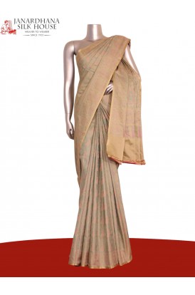 Exquisite Handloom Jamawar Tan..