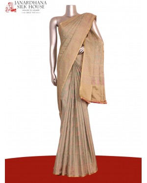 Exquisite Handloom Jamawar Tan..