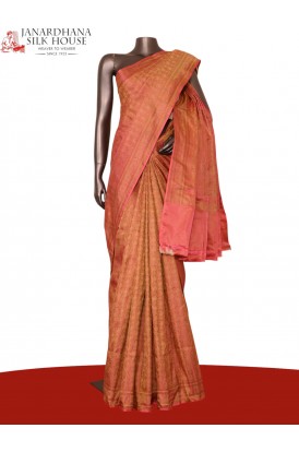 Exquisite Handloom Jamawar Tan..