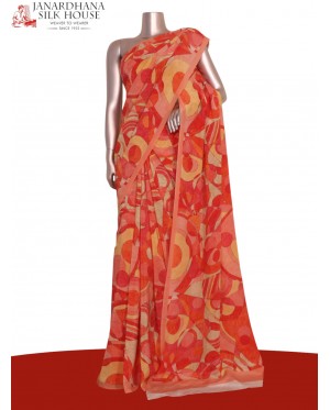 Floral  Pure Crepe Silk Saree..